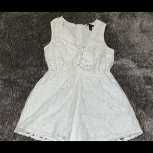 Size Med Creamish White Romper